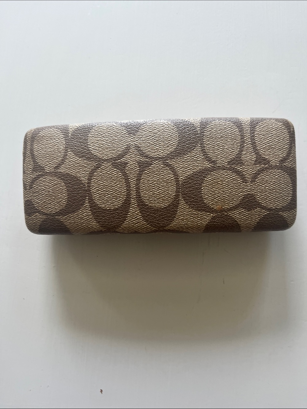 Coach Signature Pattern Eyeglass Case - Picture 2 of 5